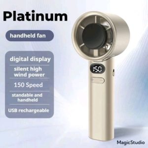 Turbo High-Speed Handheld Fan Strong Wind Mini Fan Large Battery Capacity LED Screen Display